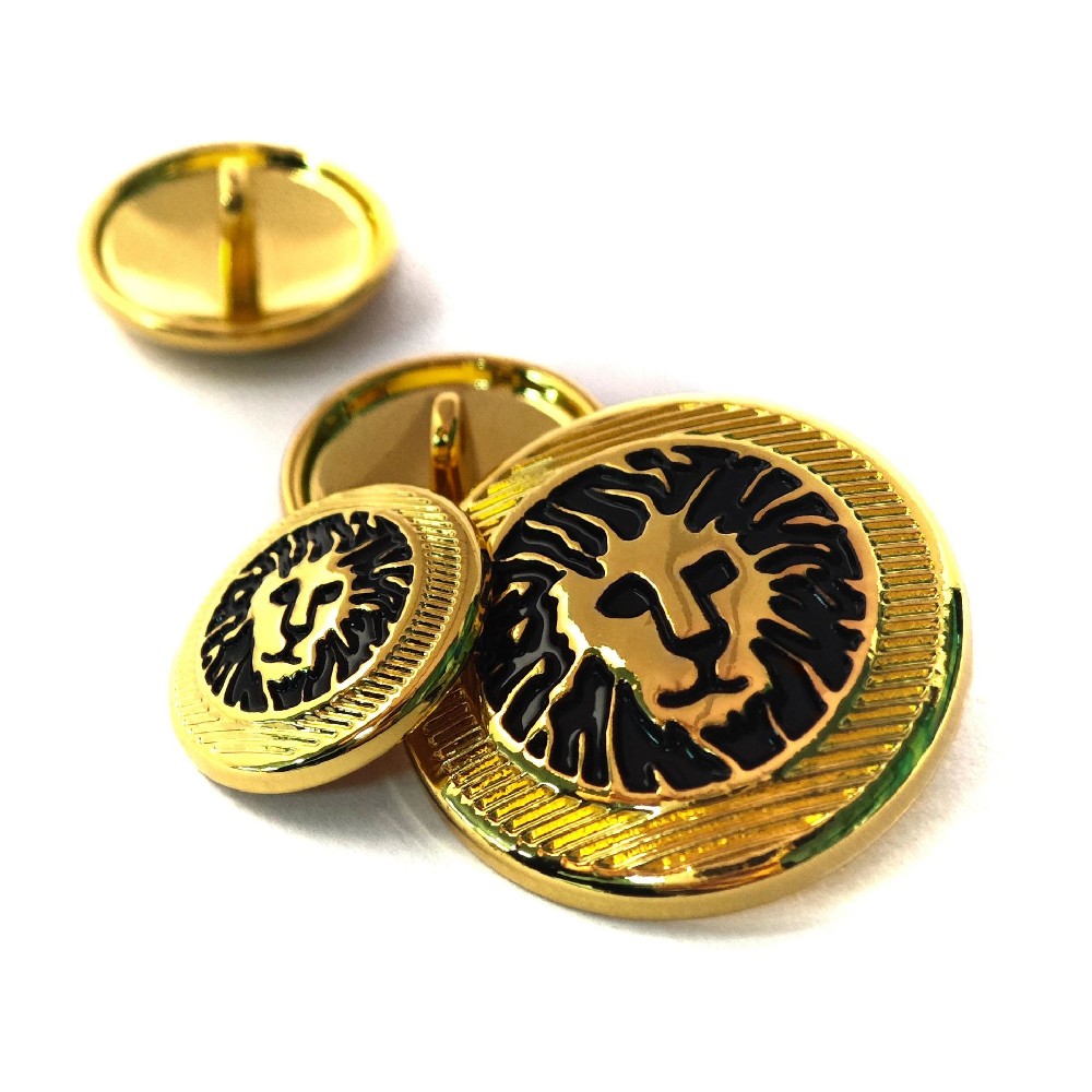 高级挂电仿金抹油狮子头金属感手缝扣脚钮